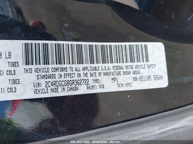 Dodge Grand Caravan Sxt 2016 2C4RDGCG8GR362722 Image 9