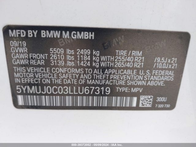 5YMUJ0C03LLU67319 BMW X4 M Competition