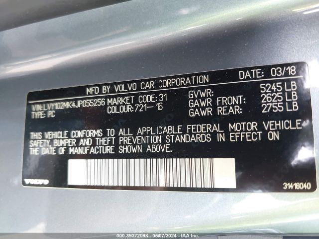 LVY102MK4JP055256 Volvo S90 T5 Momentum