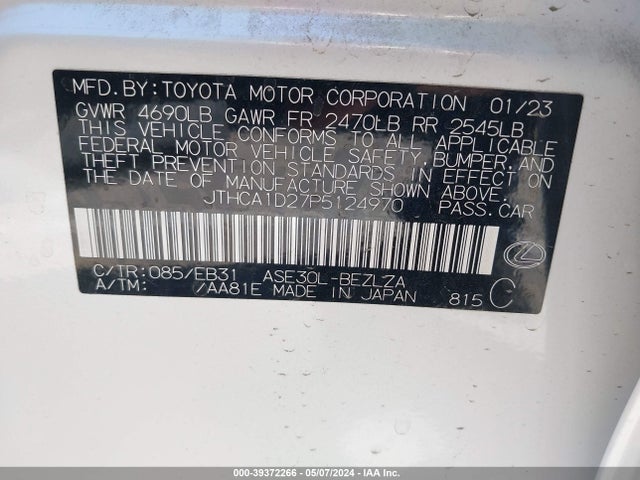 Lexus IS 300 2023 JTHCA1D27P5124970 Image 9