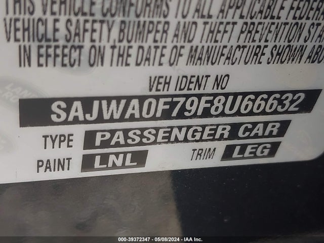 SAJWA0F79F8U66632 Jaguar Xf 3.0 Portfolio/3.0 Sport
