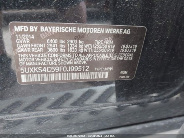 5UXKS4C59F0J99512 BMW X5 Xdrive35d