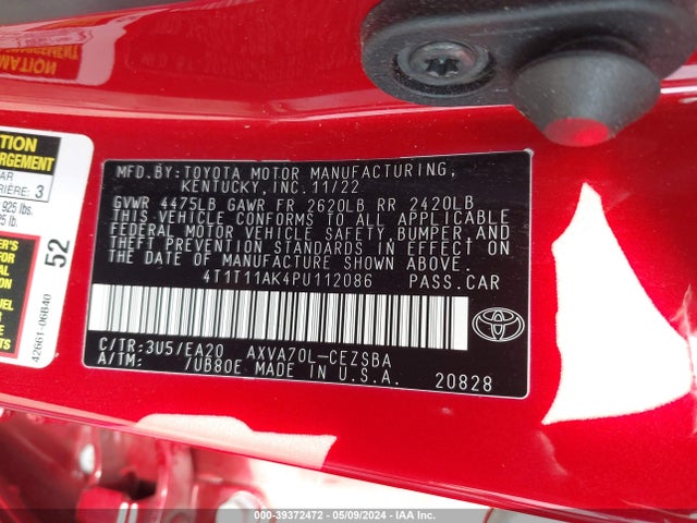 Toyota CAMRY SE 2023 4T1T11AK4PU112086 Image 9