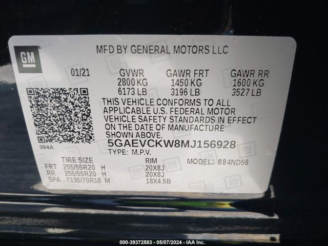 Buick Enclave Awd Avenir 2021 5GAEVCKW8MJ156928 Image 9