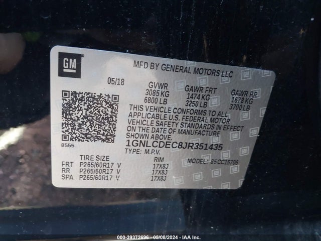 Chevrolet Tahoe Commercial 2018 1GNLCDEC8JR351435 Image 9