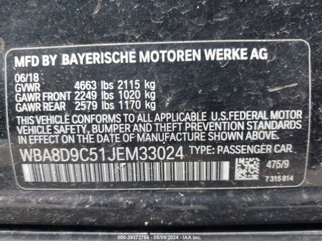 WBA8D9C51JEM33024 BMW 330i Xdrive