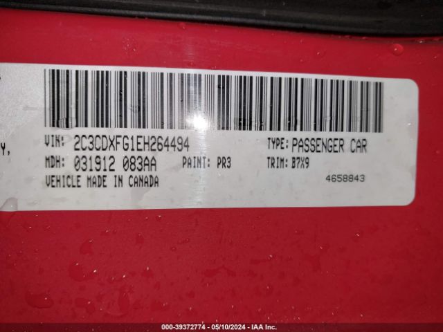 2C3CDXFG1EH264494 Dodge Charger Se