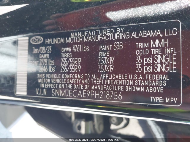 Hyundai Tucson Limited 2023 5NMJECAE9PH218756 Image 9