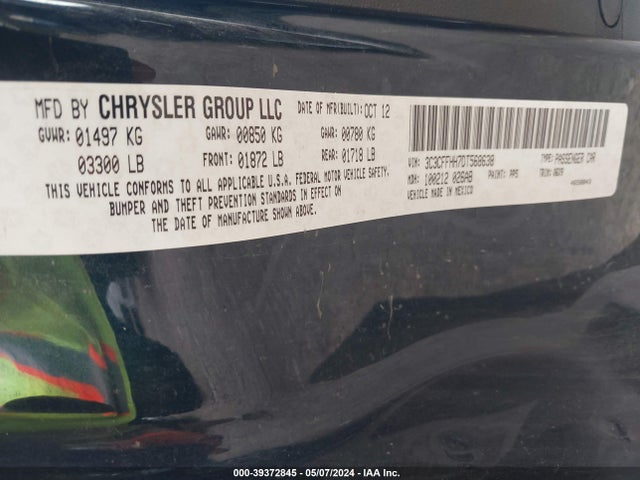 2013 FIAT 500 3C3CFFHH7DT568638 Photo 8