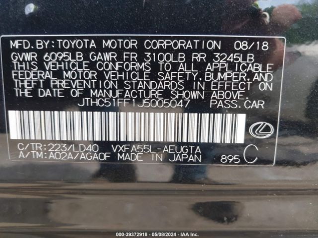 JTHC51FF1J5005047 Lexus Ls 500