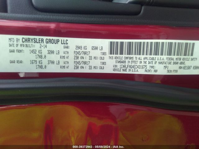 1C4RJFAG4EC431675 Jeep Grand Cherokee Laredo