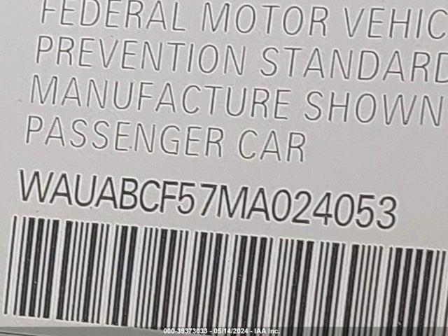 WAUABCF57MA024053 Audi A5 Sportback Premium 40 Tfsi Quattro S Tronic