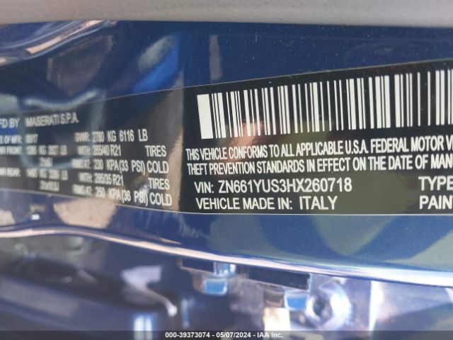 ZN661YUS3HX260718 Maserati LEVANTE S