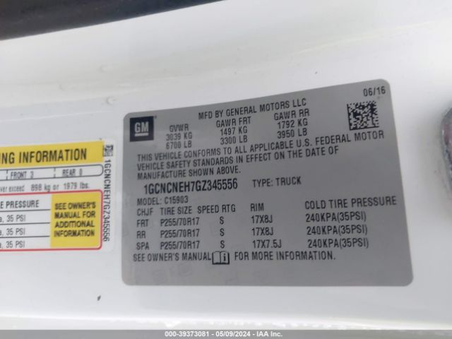 1GCNCNEH7GZ345556 Chevrolet Silverado 1500 Wt