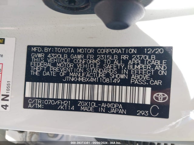 Toyota C-HR LE 2021 JTNKHMBX4M1108149 Image 9