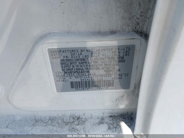 Nissan SENTRA SV 2018 3N1AB7AP9JL631145 Image 9