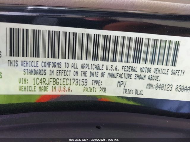 1C4RJFBG1EC173159 Jeep Grand Cherokee Limited