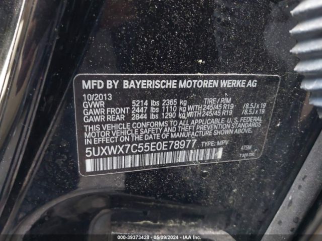 5UXWX7C55E0E78977 BMW X3 Xdrive35i