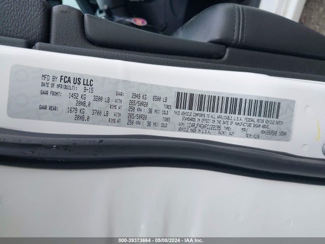 1C4RJFAGXFC122195 Jeep Grand Cherokee Altitude