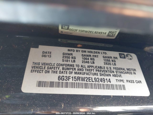 Chevrolet SS 2014 6G3F15RW2EL924914 Image 9