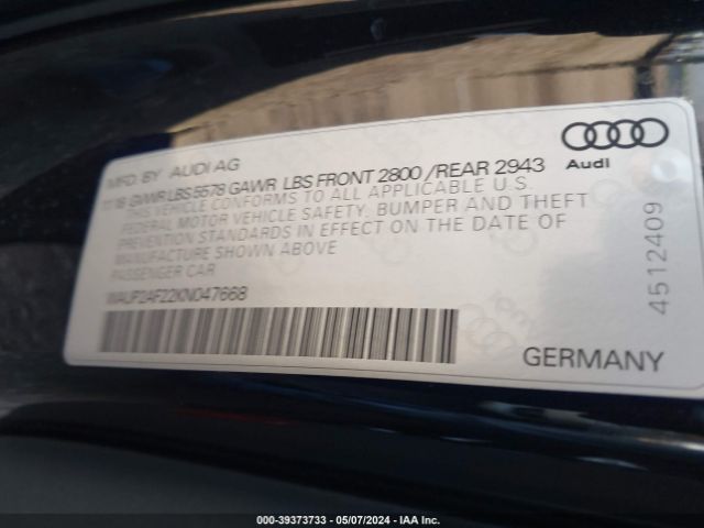 2019 AUDI A7 WAUP2AF22KN047668 Photo 8
