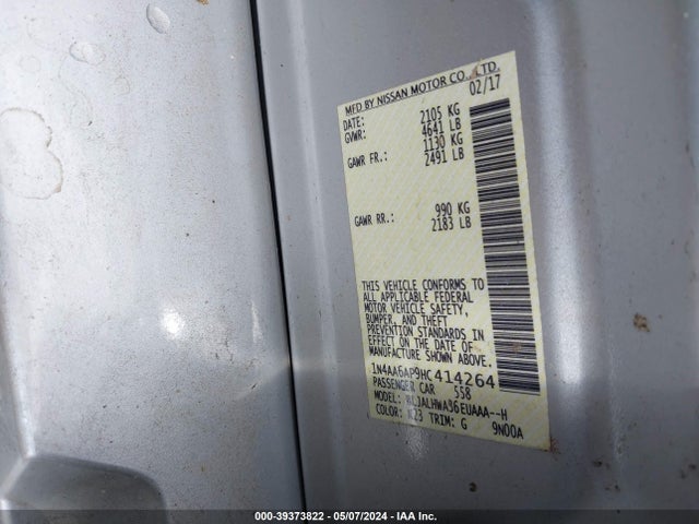 Nissan Maxima 3.5 Platinum 2017 1N4AA6AP9HC414264 Image 9