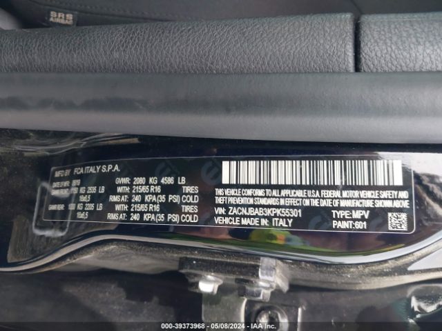 ZACNJBAB3KPK55301 Jeep Renegade Sport 4x4