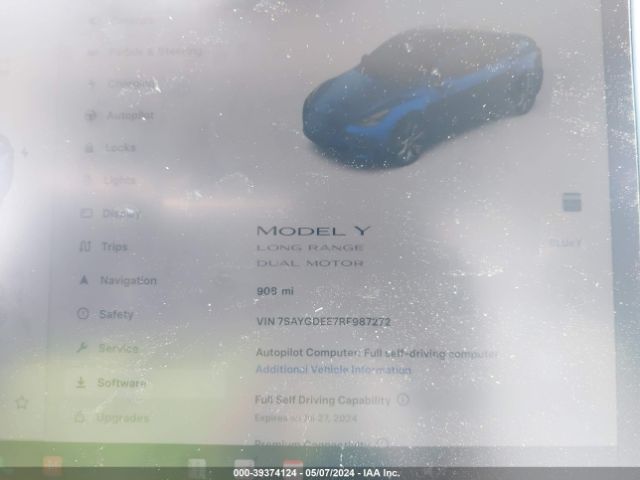 7SAYGDEE7RF987272 Tesla Model Y Long Range Dual Motor All-wheel Drive