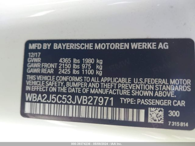 WBA2J5C53JVB27971 BMW M240i