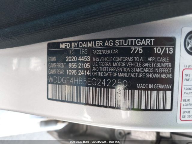 WDDGF4HB5EG242250 Mercedes-Benz C 250 Luxury/sport