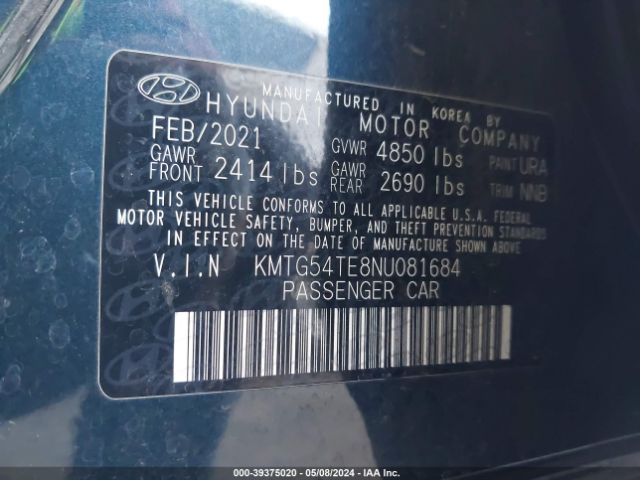 KMTG54TE8NU081684 Genesis G70 3.3t Rwd