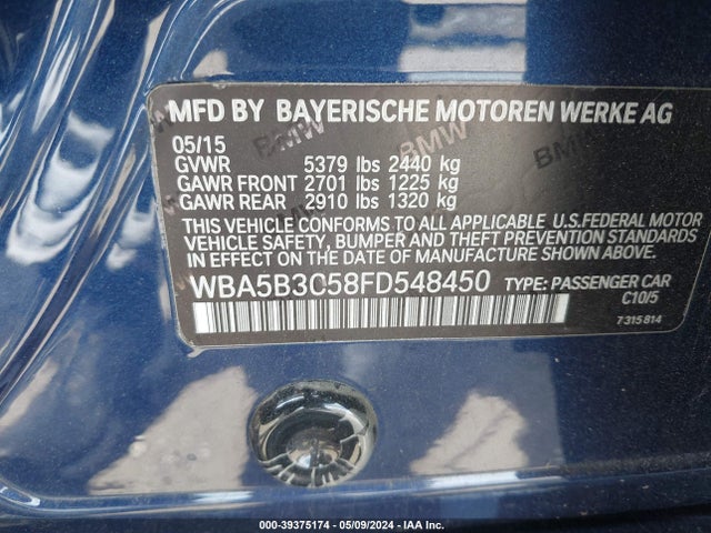 WBA5B3C58FD548450 BMW 535i Xdrive