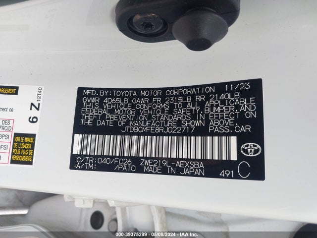 Toyota Corolla Hybrid Se 2024 JTDBCMFE8RJ022717 Image 9