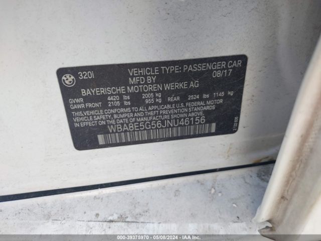 WBA8E5G56JNU46156 BMW 320i Xdrive