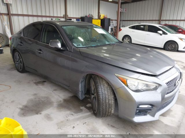 39376101 :رقم المزاد ، JN1AV7AP6EM692133 vin ، 2014 Infiniti Q50 Hybrid Sport مزاد بيع