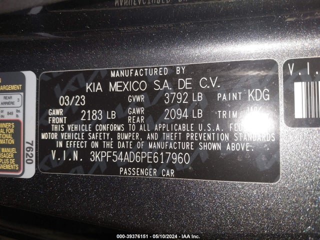 KIA Forte Gt-line 2023 3KPF54AD6PE617960 Image 9