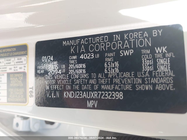 KIA SOUL LX 2024 KNDJ23AUXR7232398 Image 9