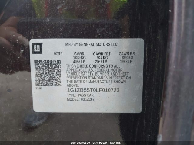 1G1ZB5ST0LF010723 Chevrolet Malibu Fwd Ls