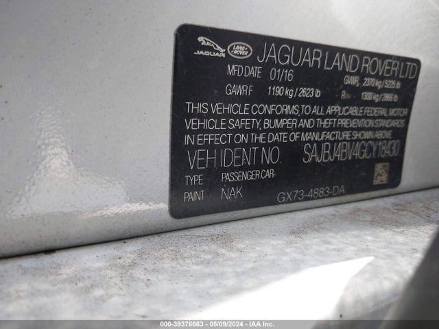 2016 JAGUAR XF SAJBJ4BV4GCY18430 Photo 8