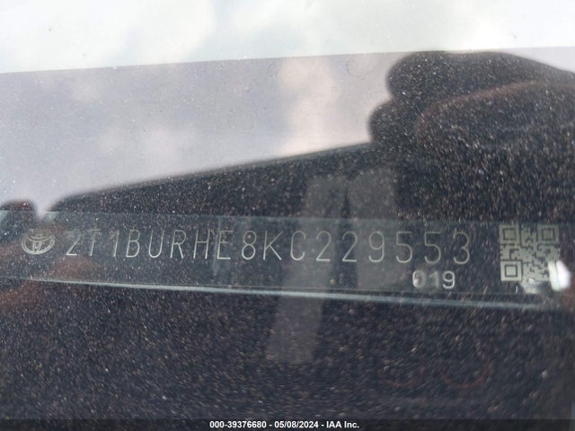 Toyota COROLLA LE 2019 2T1BURHE8KC229553 Image 9