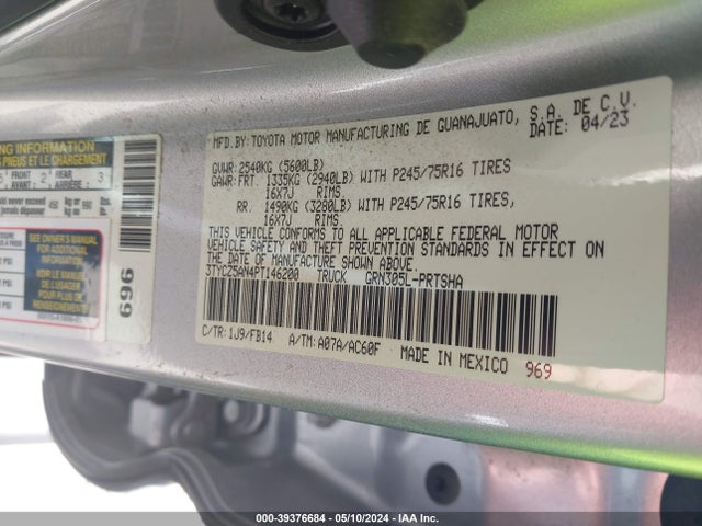 Toyota Tacoma Sr V6 2023 3TYCZ5AN4PT146200 Image 9