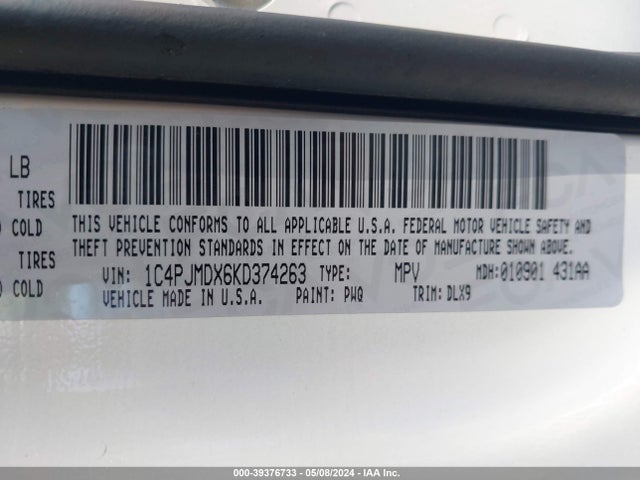 Jeep Cherokee High Altitude 4x4 2019 1C4PJMDX6KD374263 Image 9