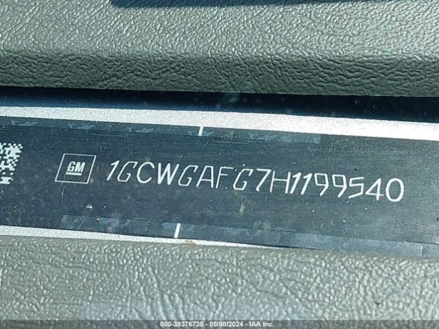 1GCWGAFG7H1199540 Chevrolet Express 2500 Work Van