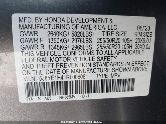 Acura Mdx Technology Package 2024 5J8YE1H41RL006081 Image 9