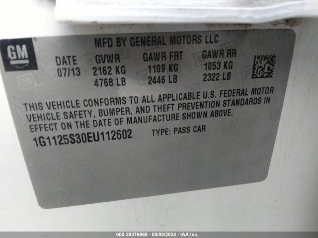 Chevrolet Impala 2lt 2014 1G1125S30EU112602 Image 9