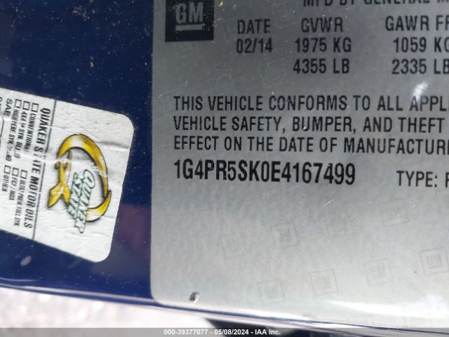 1G4PR5SK0E4167499 Buick Verano Convenience Group