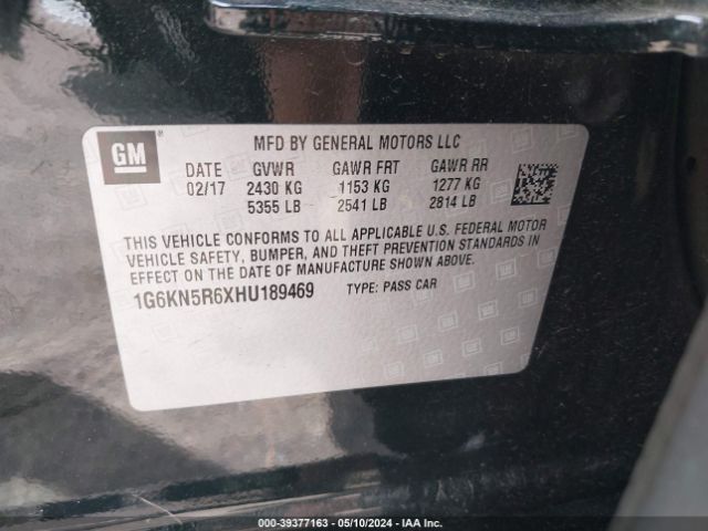 1G6KN5R6XHU189469 Cadillac Ct6 Platinum