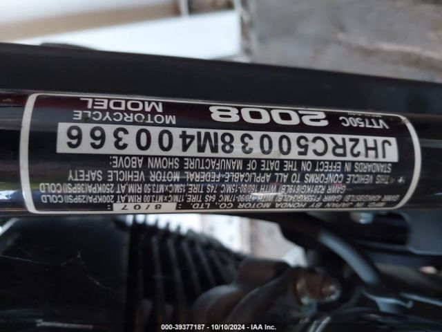 2008 HONDA VT750 JH2RC50038M400366 Photo 9