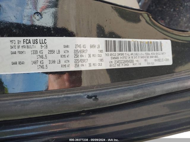 2C4RDGCG2KR545283 Dodge Grand Caravan Sxt