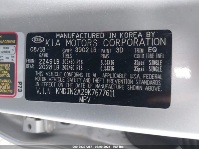 KIA Soul 2019 KNDJN2A29K7677611 Image 9
